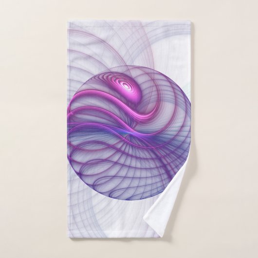 Mooie zwendelroze Abstracte fractale kunst Bad Handdoek (Handdoek)