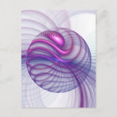 Mooie zwendelroze Abstracte fractale kunst Briefkaart (Voorkant)