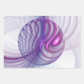 Mooie zwendelroze Abstracte fractale kunst Inpakpapier Vel (Voorkant)