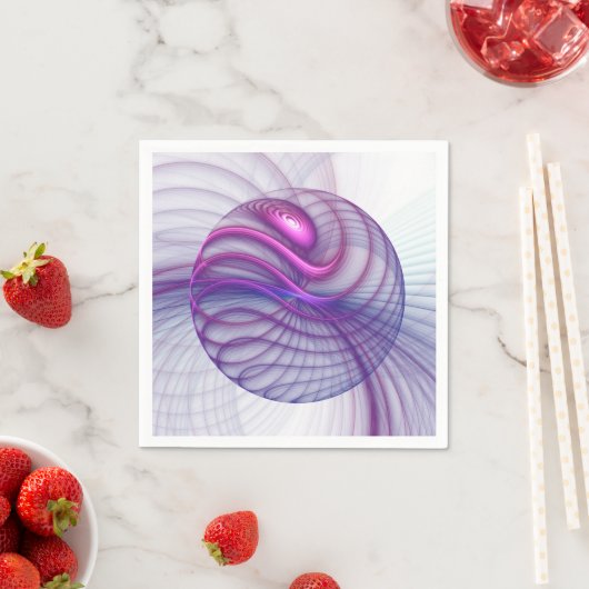 Mooie zwendelroze Abstracte fractale kunst Servetten (Insitu)