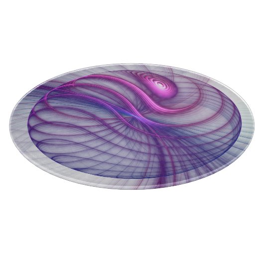 Mooie zwendelroze Abstracte fractale kunst Snijplank (Hoek)