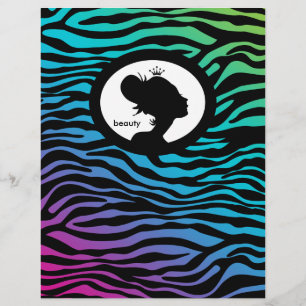 Mooisalon Flyer Haar Zebra Kroon Blauw Groen Speld