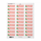 Mooisetiket met zingende vogel retouradres etiket (Full Sheet)