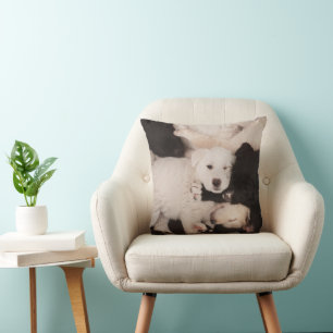 Mooiste baby dieren Stapel puppy's Kussen