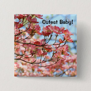 Mooiste Baby! knoppen Cute Baby Bloem knop Moeders Vierkante Button 5,1 Cm
