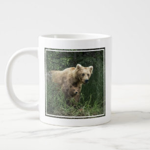 Mooiste Babydieren Beer Mama Beer & Haar Welpen Extra Grote Beker