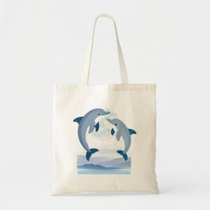 Mooiste Dolfijn Waterverf Boodschappentas Oceaan Tote Bag