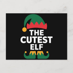 Mooiste Elf Overeenkomstige Familie Kerstmis Briefkaart