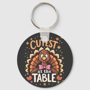 Mooiste kalkoen aan tafel Funny Thanksgiving Sleutelhanger