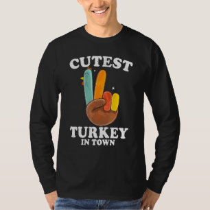 Mooiste Kalkoen In De Stad Grappige Thanksgiving V T-shirt