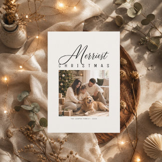 Mooiste Kerst Editorial Script Familie Foto  Feestdagenkaart
