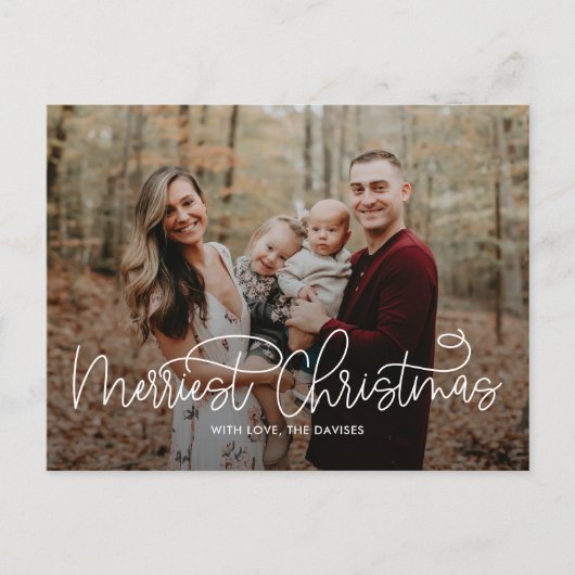 Mooiste Kerstkaart met Hip Schrijfsel Feestdagenkaart (Voorkant)