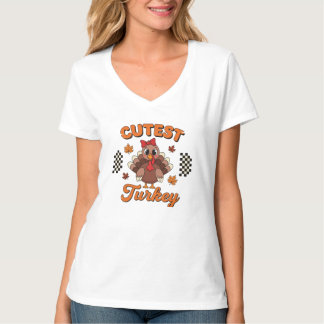 Mooiste Kerstmis T-shirt met kalkoen – Mooie kalko