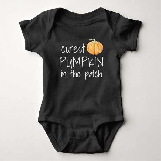 Mooiste Pompoen in de Lap Halloween Romper (Voorkant)