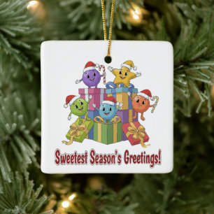 Mooiste Seizoensgroeten Lieve Snoep Kerstmis Keramisch Ornament