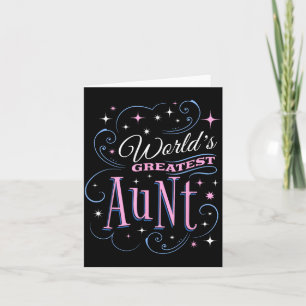 Mooiste tante van de wereld Schattige tante Moeder Kaart