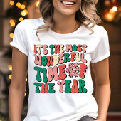 Mooiste tijd retro kerst Tri-Blend shirt