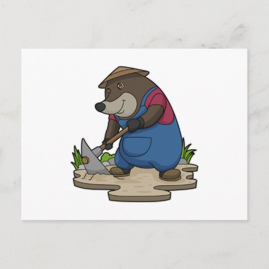 Mool als boer briefkaart (Voorkant)