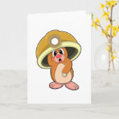 Mool als mijnwerker met helm kaart (Gele Bloem)