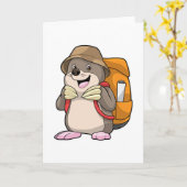 Mool als wandelaar met bagage kaart (Gele Bloem)