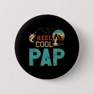 Mool Cool Pap Visvangst Vaderdag Cadeau Voor Visse Ronde Button 5,7 Cm