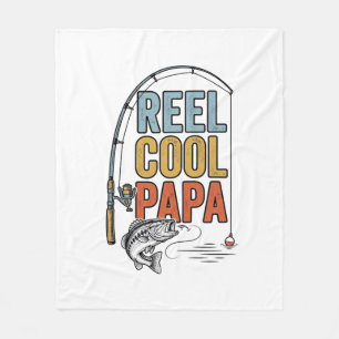 Mool Cool Papa Visshirt Ontwerp_1 Fleece Deken