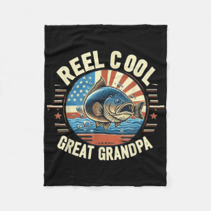 Mool Goede Opa Vissen Grappige Vis Vader Fleece Deken