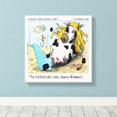 Moomaid Funky 1/2 Sirène 1/2 Toile de vache Imprim (Insitu (Plancher de Bois))