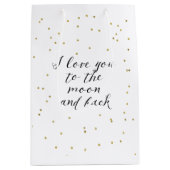 Moon and Back Gold Confetti Medium Cadeauzakje (Voorkant)