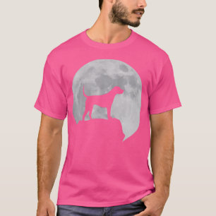 Moon and Dog Silhouette Engelse Foxhound T-shirt