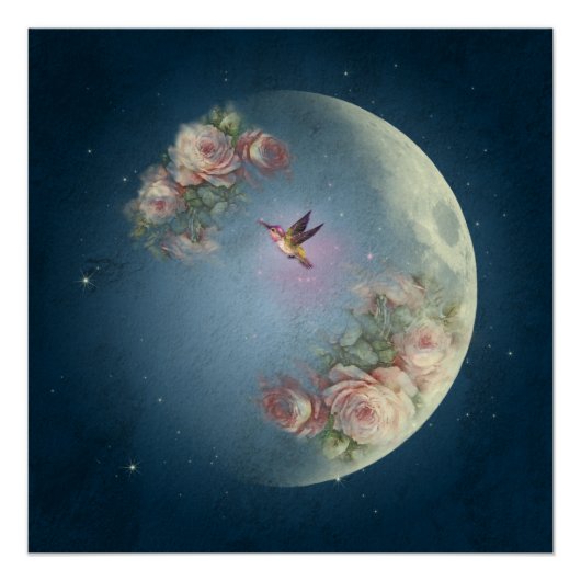 Moon and Flowers - Poster Perfect Poster (Voorkant)