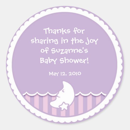 Moon and Star Sticker for Baby Shower favor (Devant)