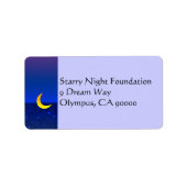 Moon and Stars Aangepast adreslabel Etiket (Voorkant)