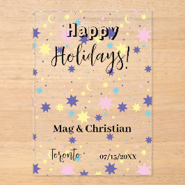 Moon and stars. acryl uitnodigingen