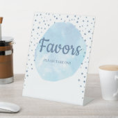 Moon and Stars Baby shower Favors Sign Reclamebord Met Voetstuk (Insitu)