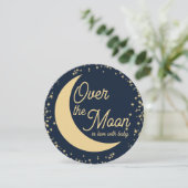 Moon and Stars Baby shower Invitation Kaart (Staand voorkant)