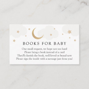 Moon and Stars Grijze Boeken voor Baby insert kaar Informatiekaartje