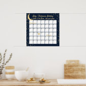 Moon and Stars Guess Baby's due date Poster (Cuisine)