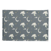 Moon and Stars Night Sky Two Tone Kussen hoesje Kussensloop (Achterkant)