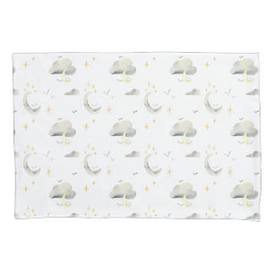 Moon and Stars Night Sky Two Tone Kussen hoesje Kussensloop