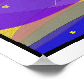 Moon and Stars Night Swimmer Poster (Hoek)