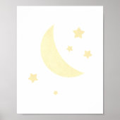 Moon and Stars Nursery Poster (Voorkant)