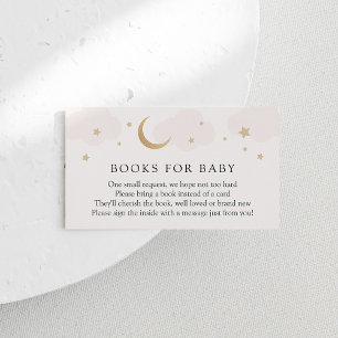 Moon and Stars Pink Books voor Baby insert kaart