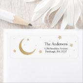 Moon and Stars Return Address Etiket (Insitu)