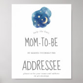 Moon and Stars Shower Adres en envelopteken Poster (Voorkant)