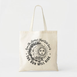 Moon and Sun Face Line Art T-shirt – hemelse rook Tote Bag