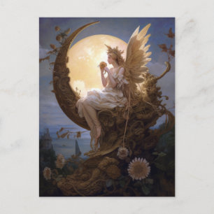 Moon Angel Fantasy Art Briefkaart