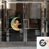  Moon Angel Raamsticker (Kantoordeur)