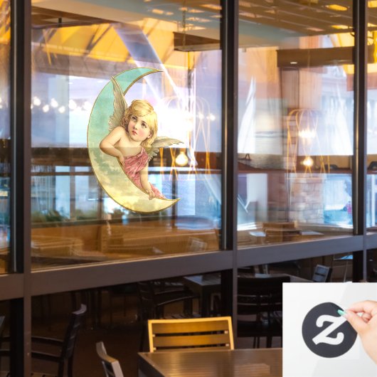  Moon Angel Raamsticker (Restaurant Raam)