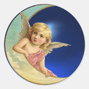 MOON ANGEL RONDE STICKER